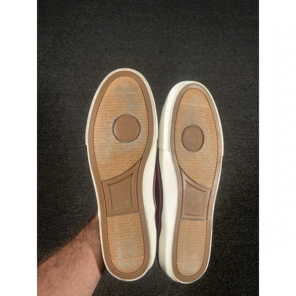 Polo Ralph Lauren Mytton Woven Canvas Shoes Men's 14D Blue Preppy Slip On